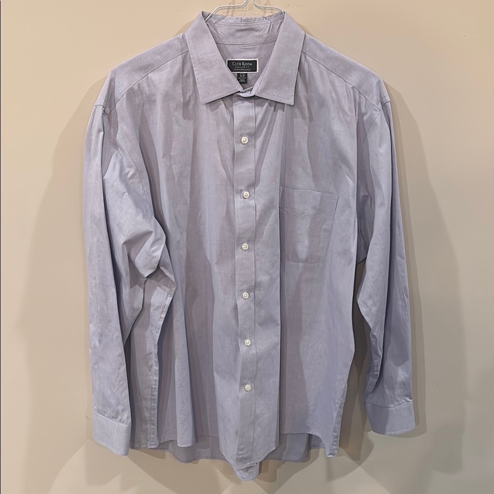 Club Room Men's Light Blue Dress Shirt